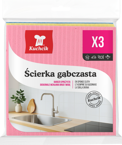 Ścierka gąbczasta 3 szt.
